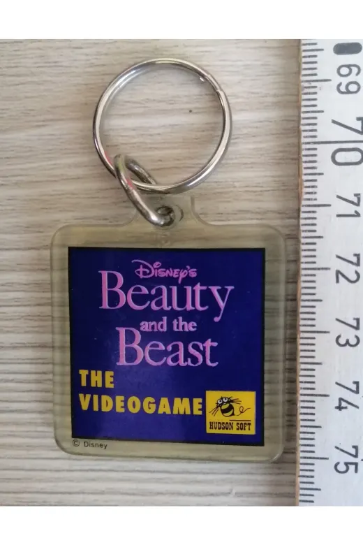 SANAT TACİRİ 40724502224 Vintage Disney's Beauty And The Beast Video Game Anahtarlık Mika Anahtarlık