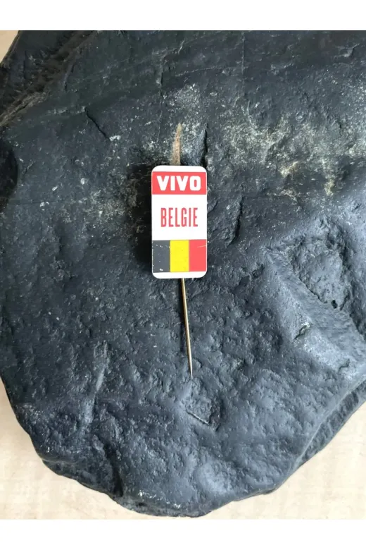 SANAT TACİRİ 45KR75G6 1 Adet Vintage Belçika Rozet Metal Rozet