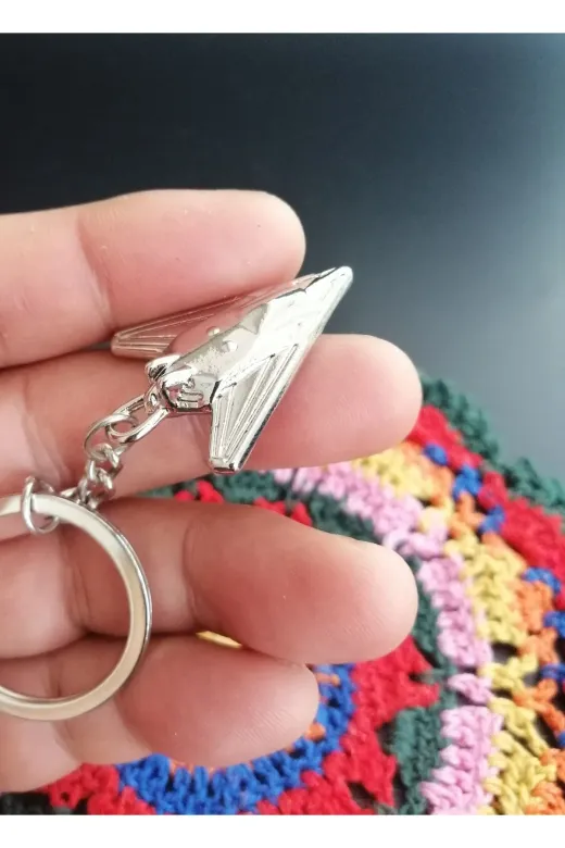 SANAT TACİRİ 576648239 1 Adet Metal Uçak Anahtarlık -- Hediye Paketinde Gönderilecektir No59