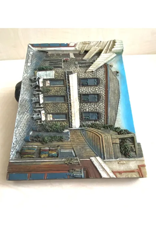 SANAT TACİRİ 805403R 3 Boyutlu Marmaris Duvar Süsü Porselen Duvar Süsü