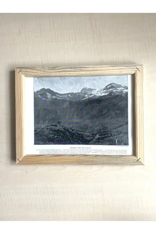SANAT TACİRİ EK56FS433 Camsiz Çift Tarafli Ahşap Çerçeveli Dijital Baski Resim Tablo Snowdon Dochart