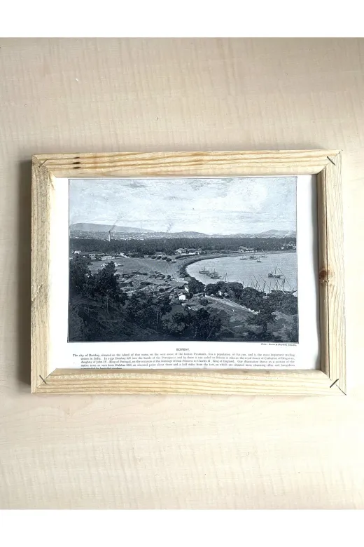 SANAT TACİRİ EK56FS434 Camsiz Çift Tarafli Ahşap Çerçeveli Dijital Baski Resim Tablo Adelaide Ve Bombay
