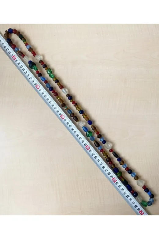 SANAT TACİRİ EK656GVWER18 Vintage Avrupa El Yapımı Doğal Taş Kolye Ametist Ve Akik Taşlı Kolye No 08