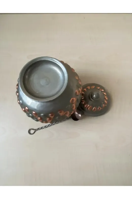 SANAT TACİRİ EK786I52DVCXE Antika Bakir Şekerlik Bakir Kapakli Kutu