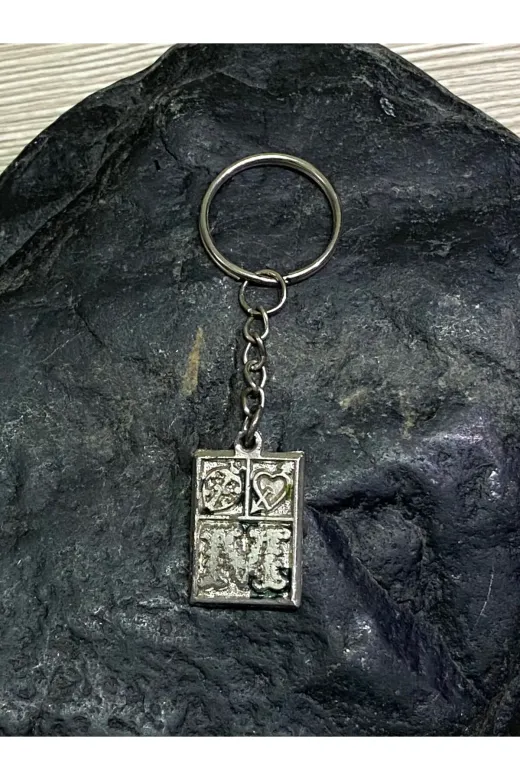 SANAT TACİRİ EK7IURTGBŞF25 Eskilerden M Harfli Metal Anahtarlik