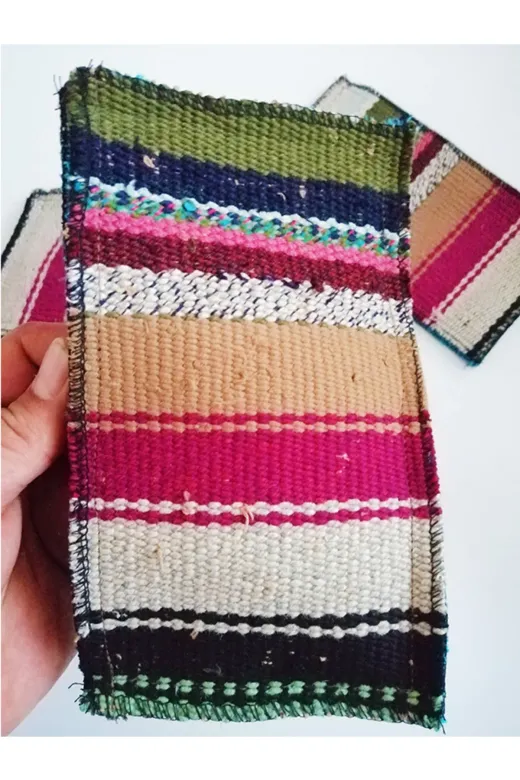 SANAT TACİRİ EKACACASC El Dokuma Kilim Desenli El Çantası