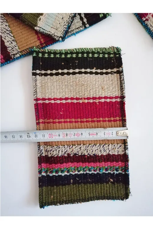 SANAT TACİRİ EKACACASC El Dokuma Kilim Desenli El Çantası