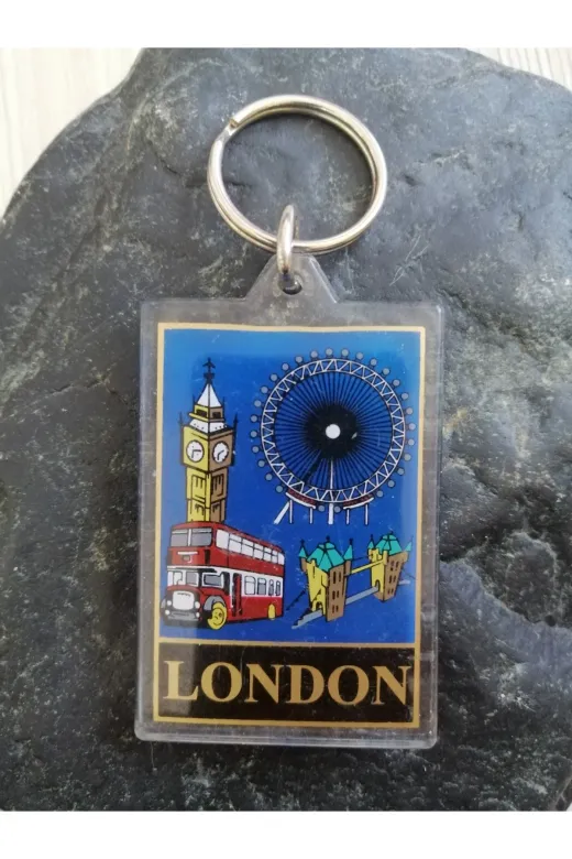 SANAT TACİRİ EKNSVBRSU4ESD Vintage London Anahtarlık Yurtdışı Mika Anahtarlık Londra Anahtarlık