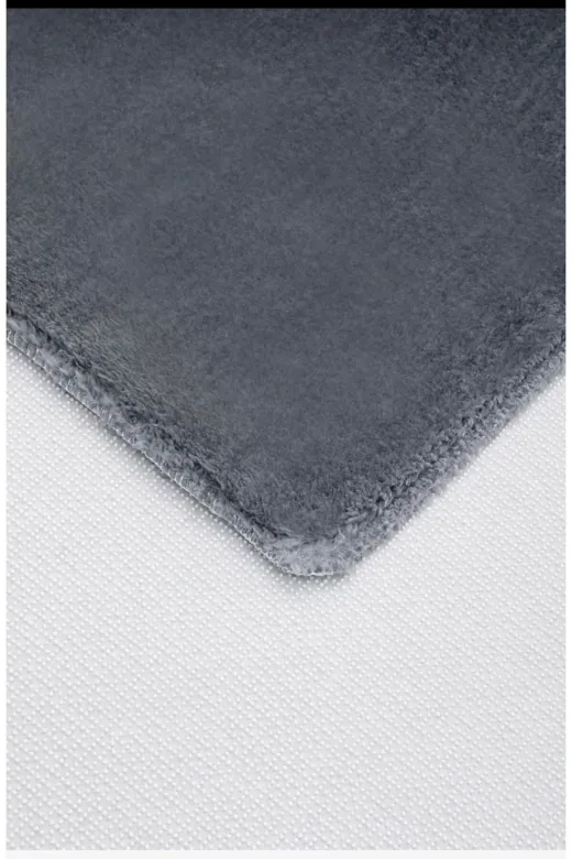 SARAR HALI bgm6571 Sarar Sürpriz Ev Tekstil Antrasit Gri Post Peluş Yıkanabilir Halı