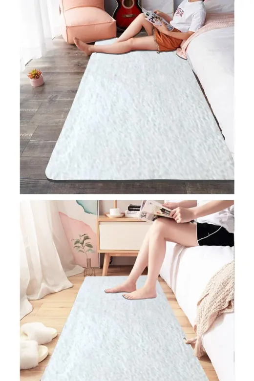 Sarar SARAR POST001FK08 Post Halı. Peluş Halı Yolluk. Beyaz Kaymaz Tabana Sahiptir. Makinede Yıkanabilir.