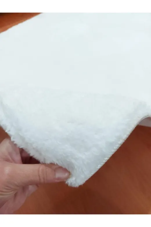 Sarar ybeyazpsts8 Dekoratif Peluş Yumuşak Yuvarlak - Oval Post Halı