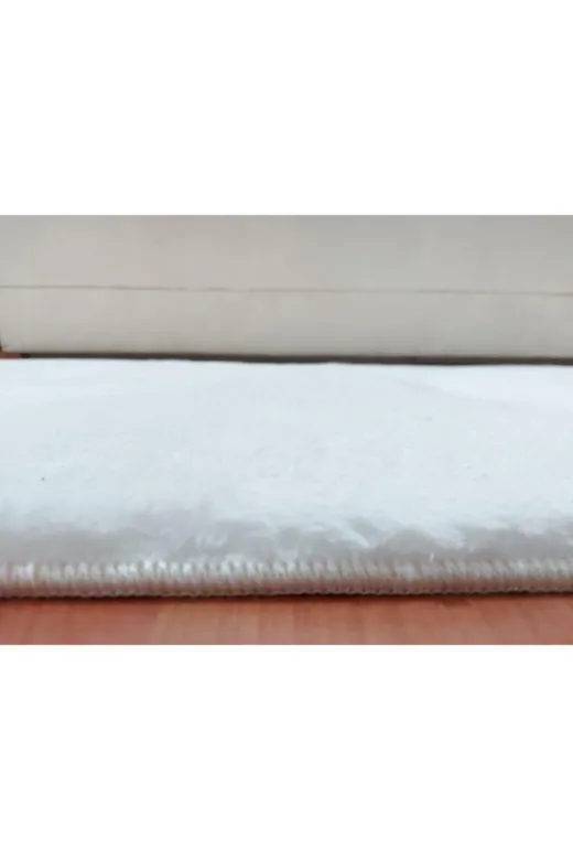 Sarar ybeyazpsts8 Dekoratif Peluş Yumuşak Yuvarlak - Oval Post Halı