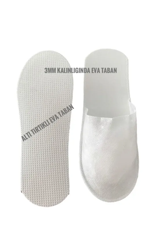 SARI BUKLET OTEL 3MM034 1000 Çift Otel Terliği - 3Mm Tabanli Overlok Terlik - Tek Kullanimlik Terlik