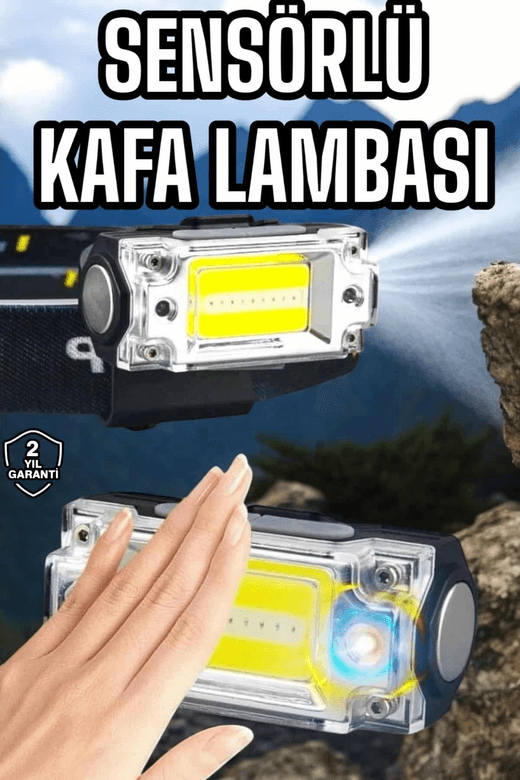 Şarjlı Kafa Feneri Suya Dayanıklı Ayarlanabilir Kamp Feneri