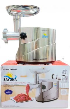 SAYONA sayona3300 Turbo Force 3300 Et Kıyma Makinesi Mg-3300D Güçlü Motor Metal Başlık Ev Tipi