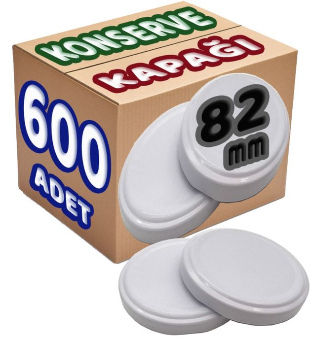 SBK Konserve Kavanoz Kapağı Büyük Standart (82mm) 600 Lü Set