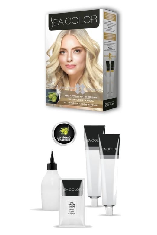 Sea Color 2 Tüp Krem Saç Boyası Seti Bebek Sarısı No:0.2