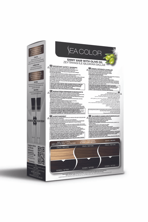 Sea Color 2Li Krem Saç Boyası No:5.4 Açık Kestane