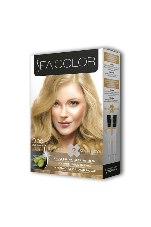 Sea Color 2X2 Tüp Krem Saç Boyası Seti Yoğun Sarı No:9.00