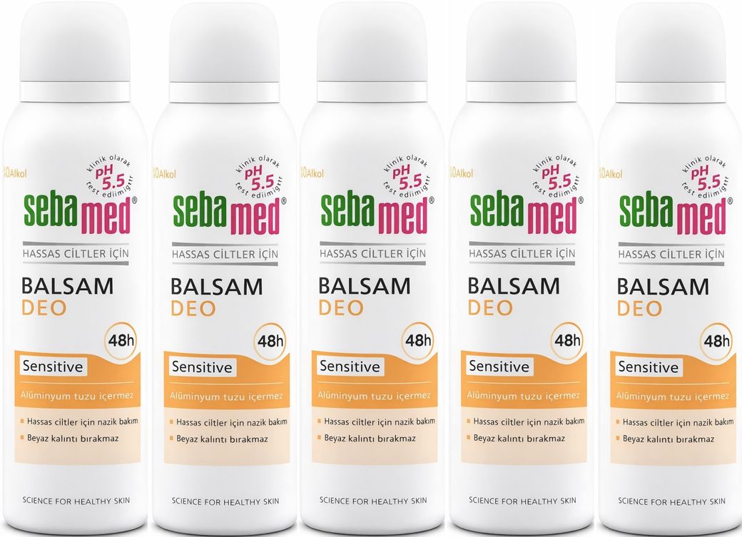 Sebamed Deodorant Aerosol 150 ML Balsam - Sensitive/Hassas (5 Li Set)
