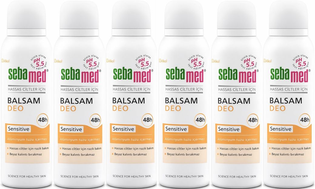 Sebamed Deodorant Aerosol 150 ML Balsam - Sensitive/Hassas (6 Lı Set)