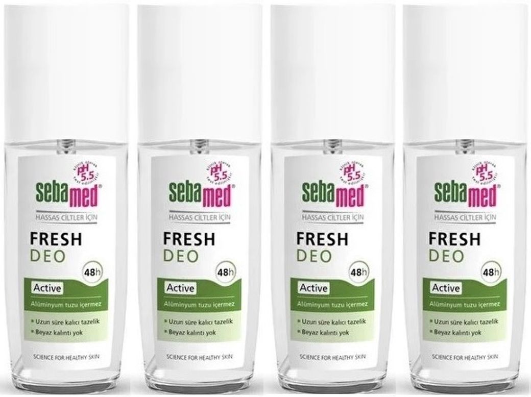 Sebamed Deodorant Sprey 75 ML Fresh Active (4 Lü Set)