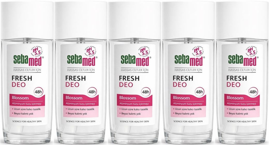 Sebamed Deodorant Sprey 75 ML Fresh Blossom (5 Li Set)