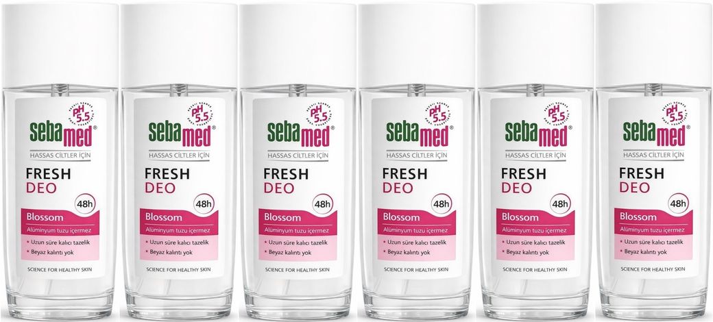 Sebamed Deodorant Sprey 75 ML Fresh Blossom (6 Lı Set)