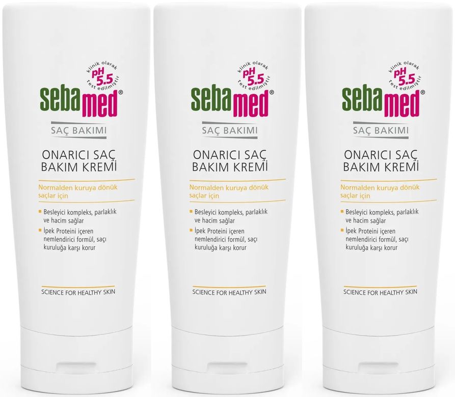 Sebamed Onarıcı Saç Bakım Kremi 200 ML (3 Lü Set)
