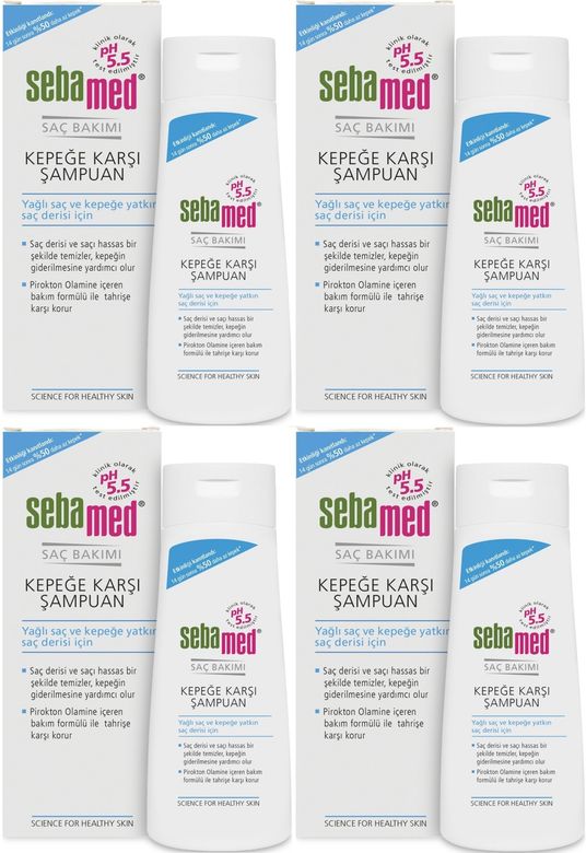 Sebamed Şampuan 200ML Kepeğe Karşı (Yağlı ve Kepeğe yatkın saç derisi İçin) (4 Lü Set)