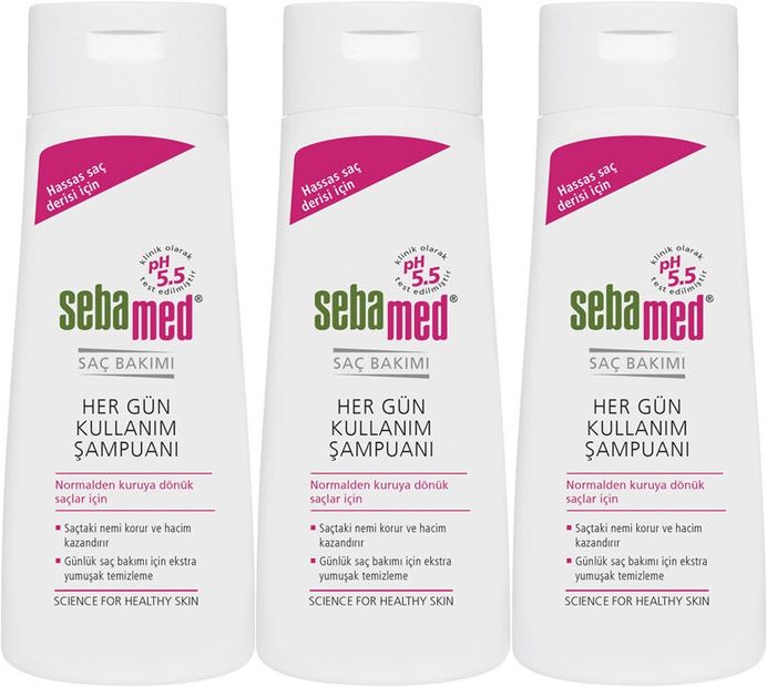 Sebamed Şampuan 400ML Hergün Kullanım (Tüm Saç Tipleri için) (3 Lü Set)