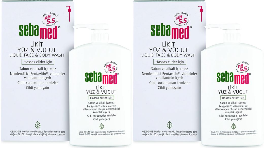 Sebamed Yüz ve Vücut Temizleyici Likit 1000ML (2 Li Set)