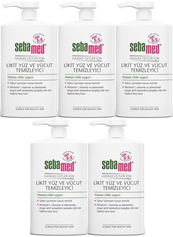 Sebamed Yüz ve Vücut Temizleyici Likit 300 ML (5 Li Set)