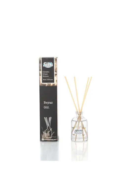 Sebu 8680734232483 Beyaz Gül - Bambu Çubuklu Klasik Ortam Kokusu 50Ml