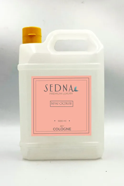 Sedna Kozmetik 62203056 Sedna 80 Derece Bidon Kolonya 1000 Ml Beyaz Çiçekler