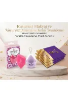 Şeffaf Kutulu Yumurta Sünger - 91 Lila + Kutulu sünger 96 Pembe 2'li SET