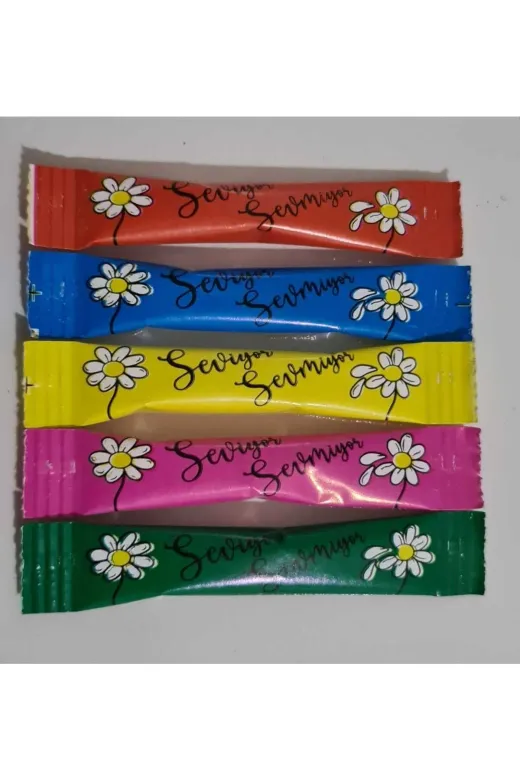 Sek SKRK2022 Şeker Renkli Stick Toz Şeker 1000 Adet X 3Gr,
