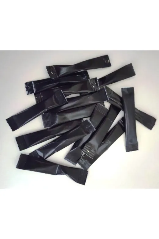 Sek SKS001983 Şeker Stick Siyah Baskısız 1000 Adet 3 Gr, Şeker Stick Siyah Baskısız