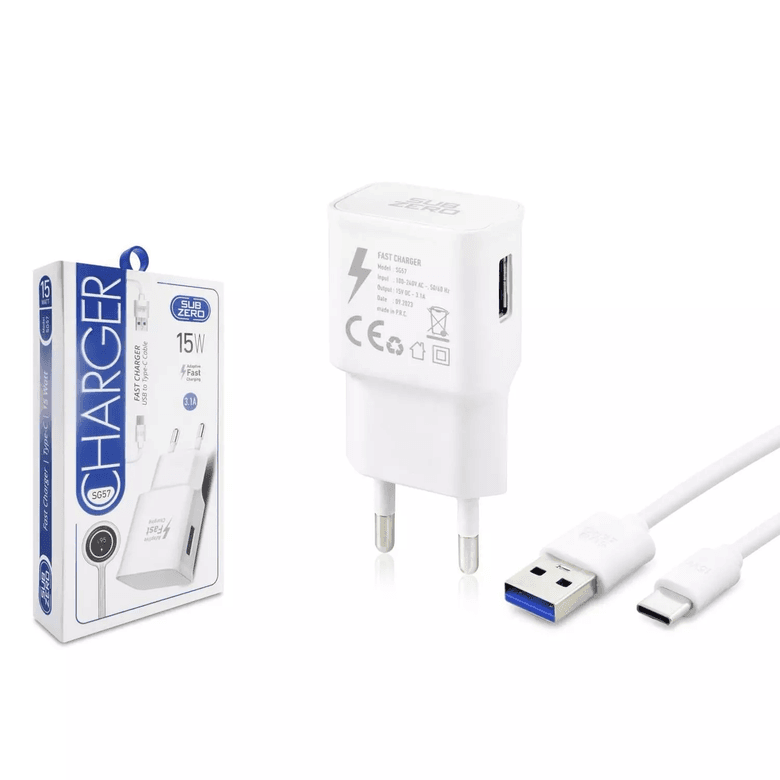 sg57. Subzero Sg57 15W 3.1A Type-C Hızlı Usb Ev Tipi Şarj Aleti