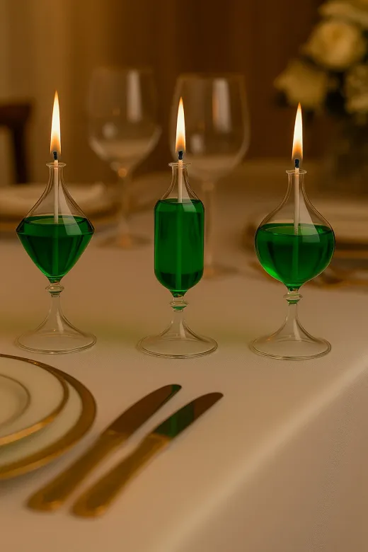 Shabbo Handmade Glass 200087776 Lumina Cam Kandil 3 Lü Set