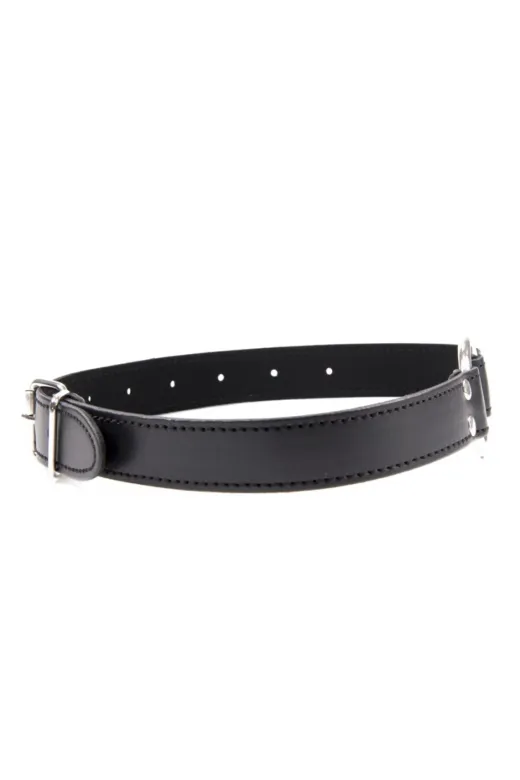 ShibariTürk ORINGGAG Bdsm O Ring Gag / Fetiş Ağız Tıkacı Deri Kemerli 4,5 Cm Siyah