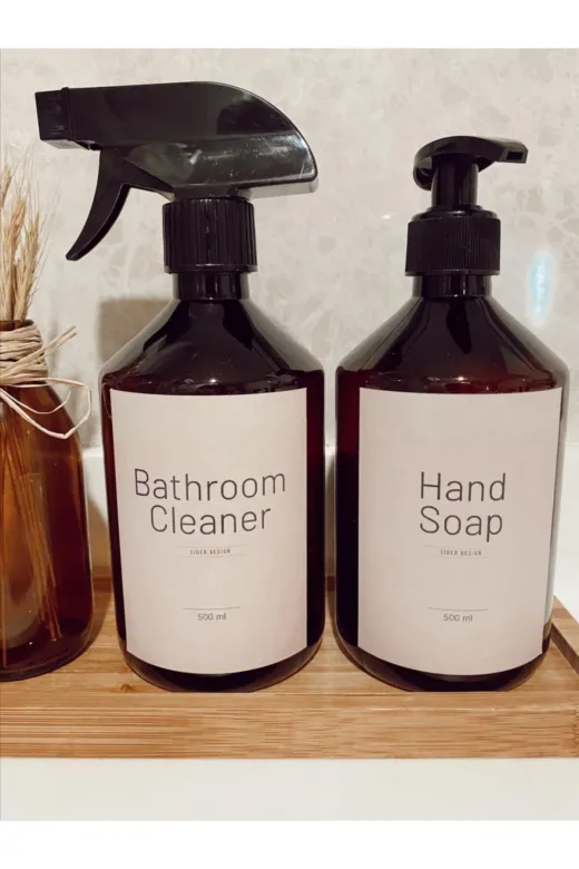 SİDERDESİNG SDRSDR065 Siderdesign 2Li Amber Plastik Set Bathroom Cleaner Ve Hand Soap 500 Ml