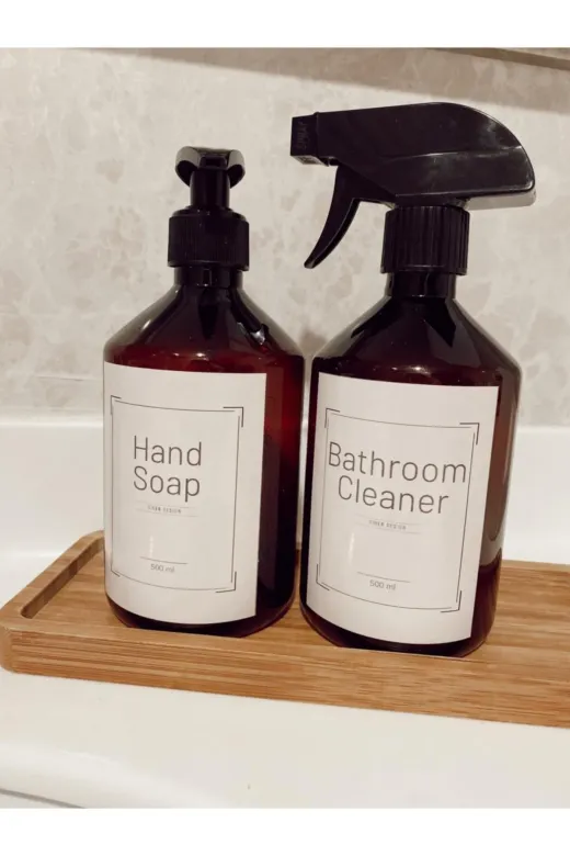 SİDERDESİNG SDRSDR106 Siderdesign 2Li Amber Plastik Set Hand Soap Ve Bathroom Cleaner 500 Ml