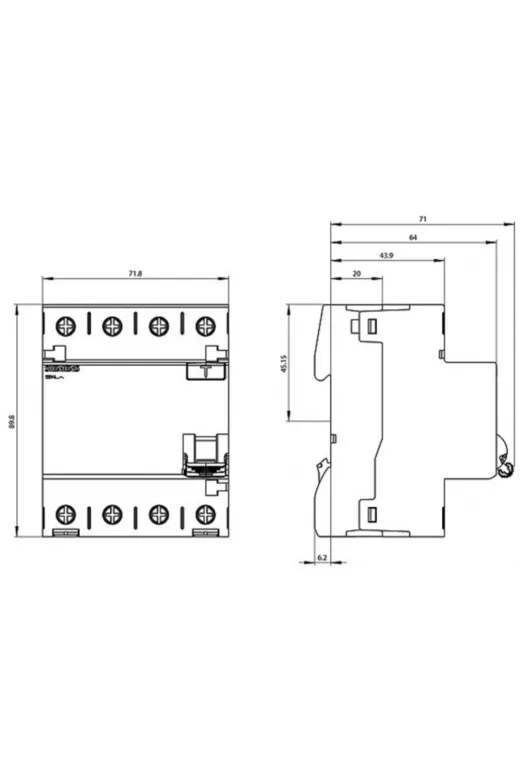 Siemens 01757 3X40A 300 Ma Yangin Koruma Akim Rolesi (Yeni Kasa)