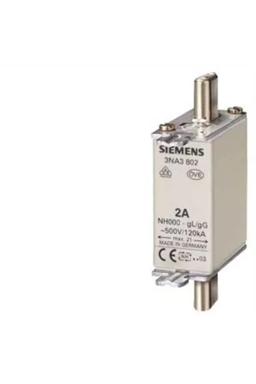 Siemens 3Na3812 Steatit Seramik Gövdeli Nh Bıçaklı Sigorta Buşonu 32A Boy 000 Genişlik 21Mm