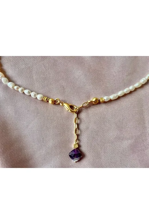 ŞİFA SHOP 05kolye Gerçek Inci Doğal Inci Kolye Arpa