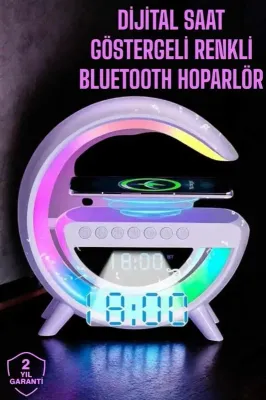 Şık Tasarımlı Akıllı Bluetooth Hoparlör Kablosuz Şarj Standı