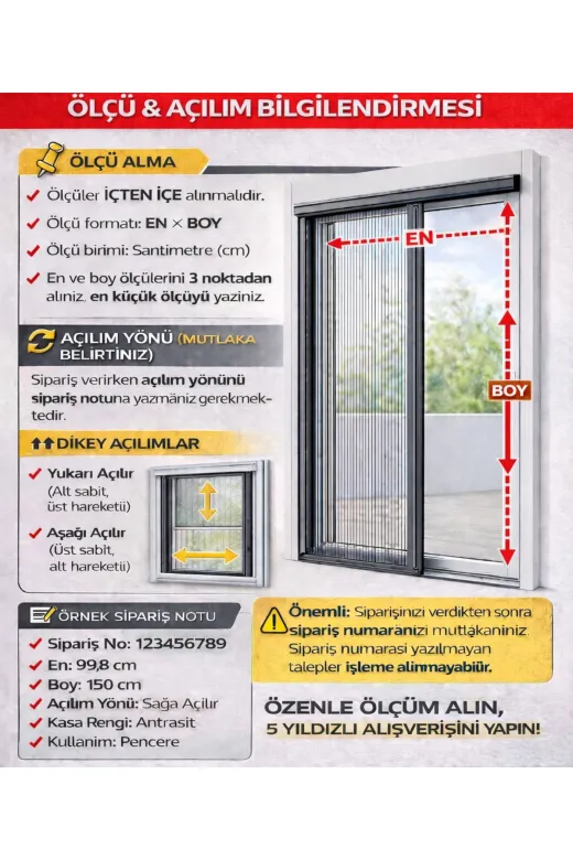 SineklikStoree PLS-SRG-ANT-01 Sürgülü Kapı Plise Sineklik Alüminyum Kasa Özel Ölçü Üretim 0-90 Cm 0-210 Cm