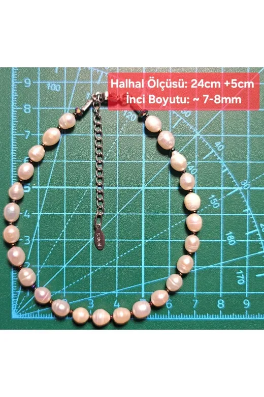 Singincraft İnci Halhal Serisi İnci Doğal Taş Halhal - Colourful Küçük 1 Adet El Yapımı Tasarım Ürünler