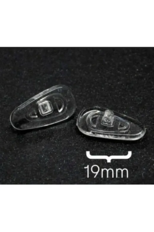 Singularis SK1034113 10 Adet (5 Çift) Gözlük Burun Pedi - Vidalı Damla Silikon Plaket 19 Mm - Yumuşak Konforlu Set